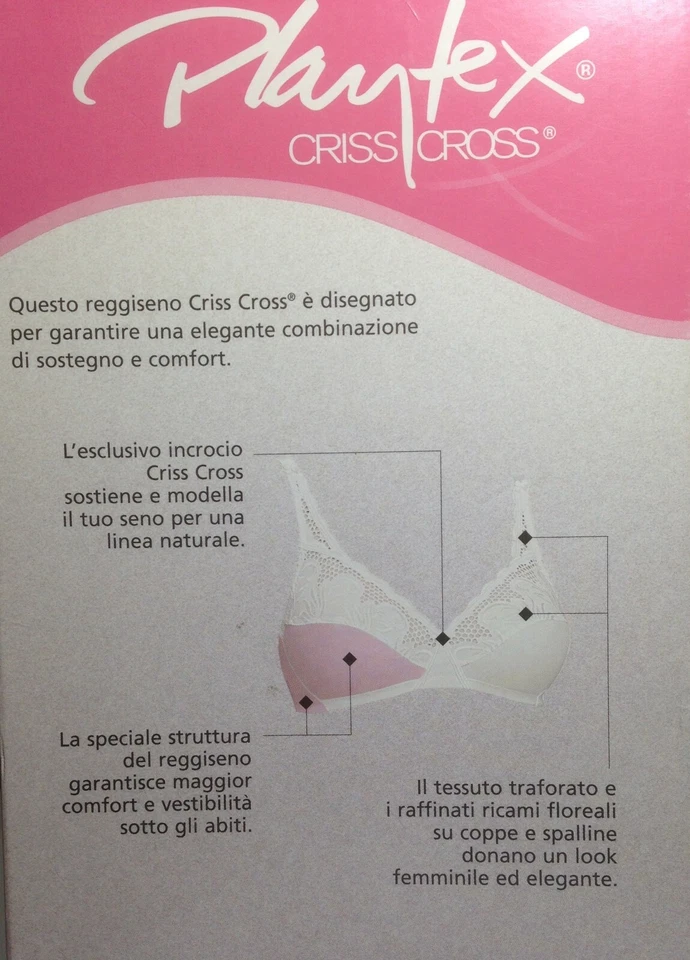 Reggiseno PLAYTEX CRISS-CROSS art.6176-TUTTE le Misure-Coppa morbida B-C-D-TUTTE - Immagine 4 di 4