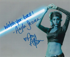 AMY ALLEN signed Autogramm 20x25cm STAR WARS in Person autograph AAYLA SECURA