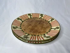 Set of 2 Caravan by Centrum Nanette Vacher Embossed Dinner Plates 11-1/4”