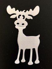 Christmas Die Cuts Moose Set of 12 Black or Kraft Cardstock Cute