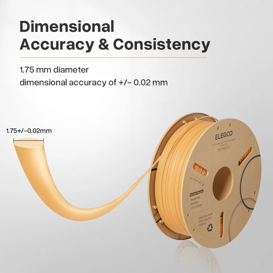 Нить накаливания ELEGOO FDM 3D-принтера PLA 1,75 мм комплекты 10 рулонов 1 кг смесь лот 10 кг - Изображение 3 из 4