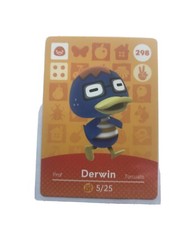 Derwin Amiibo Card 298 Animal Crossing NEV...