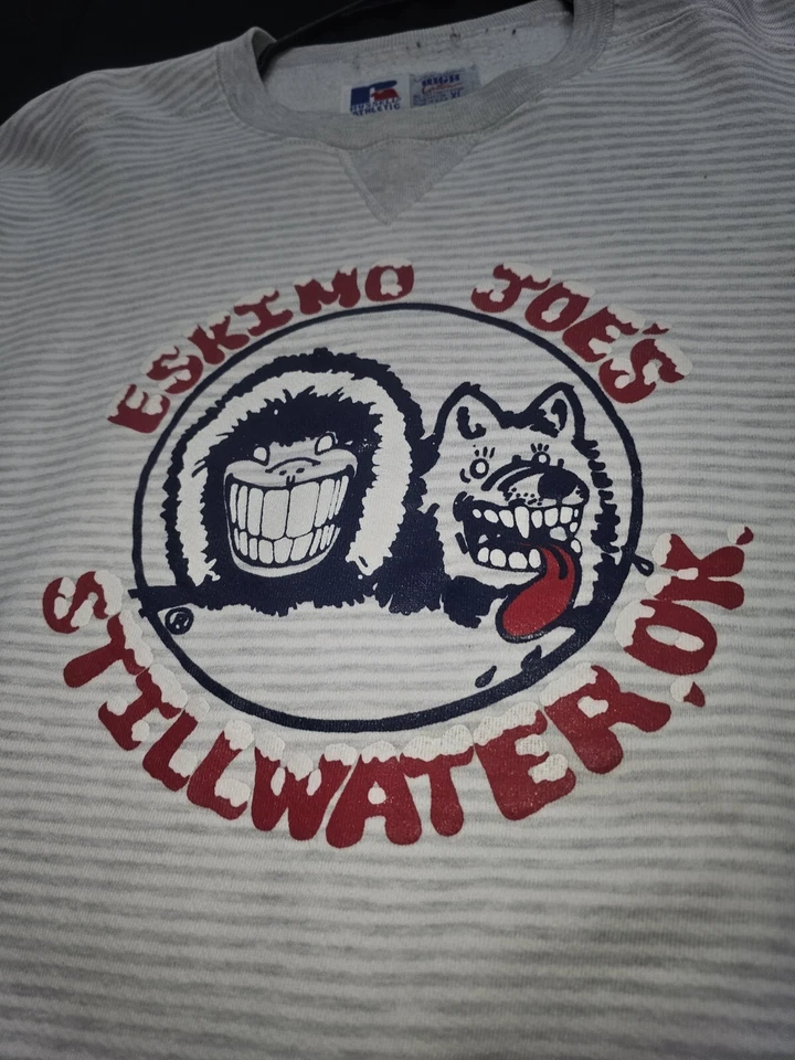 Sudadera de Colección Russell Años 90 ESKIMO JOE'S Stillwater, OK XL Cuello Redondo Foto 2 de 4