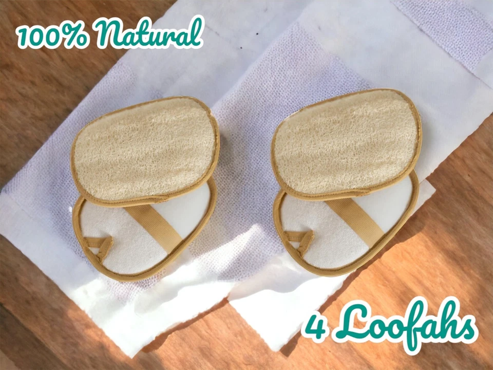 4xEgy. Esponja exfoliante corporal esponja exfoliante cepillo para sofá lufa natural Foto 4 de 4
