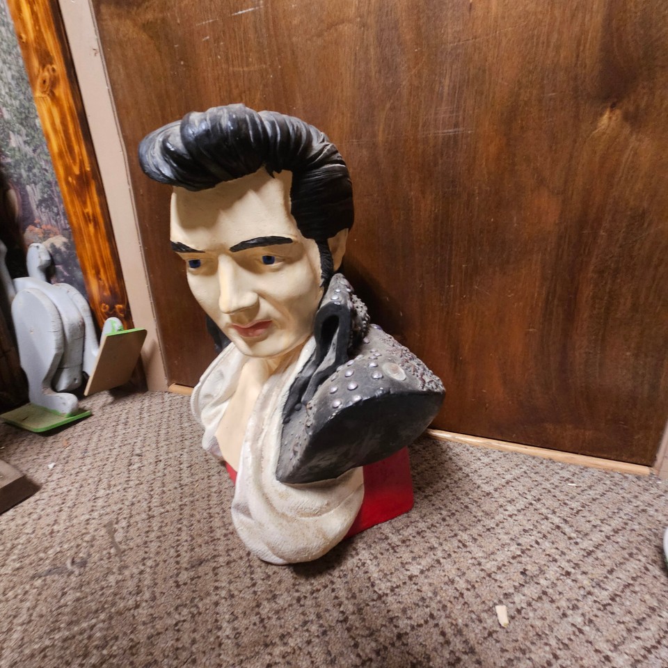 VINTAGE 1970'S ELVIS PRESLEY LARGE CHALKWARE BUST STATUE eBay