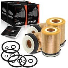 4x Engine Oil Filter for Mercedes-Benz W205 C300 C350e E300 10K Miles Protection