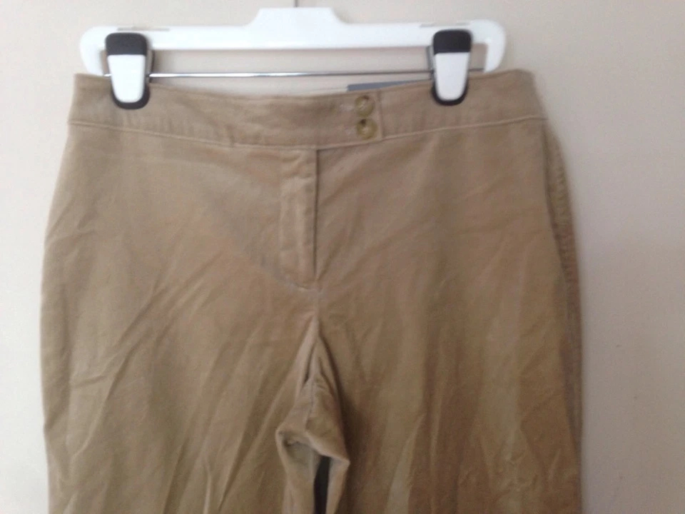 PANTALONES INFORMALES MUJER GEORGE GAMUZA TACTO BRONCEADO TALLA 12 L32 DE MARK EISEN NUEVOS CON ETIQUETAS Foto 2 de 4