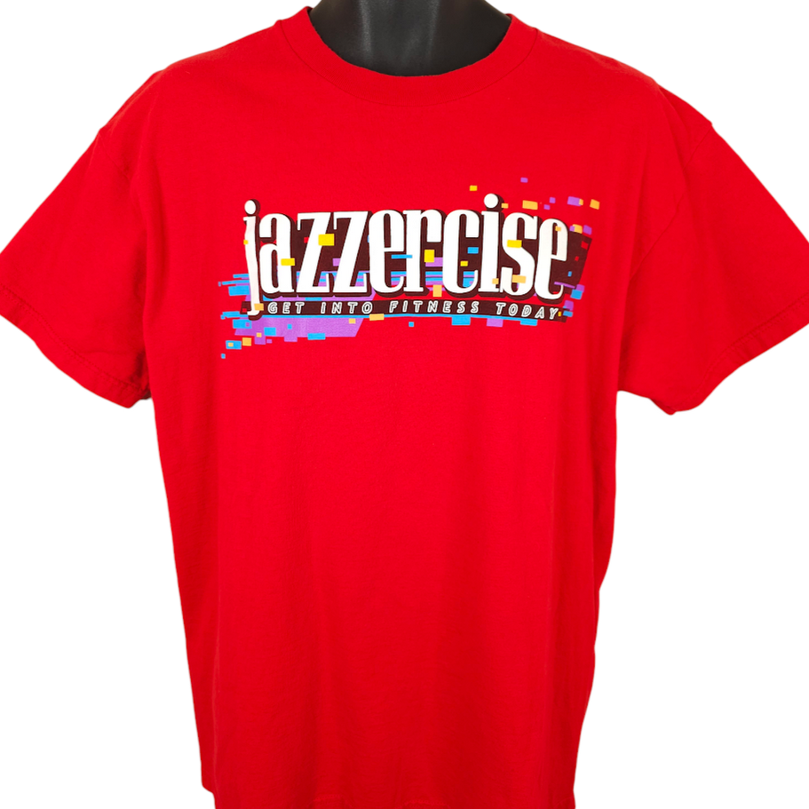レッド ハートロゴ Jazzercise Vintage Jazzercise T Shirt Mens Size XL Red 90s Y2K Get Into
