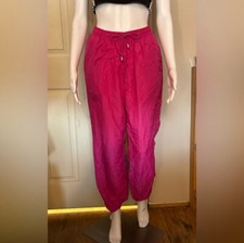 Pink Nylon Windbreaker Track Pants Vintage