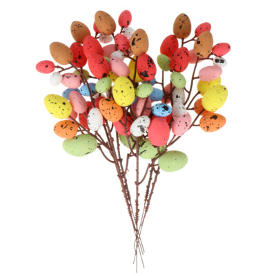  6 Pcs Bunte Schaumstoff-Eierstecklinge Easter Tree Osterfest DIY Dekoration