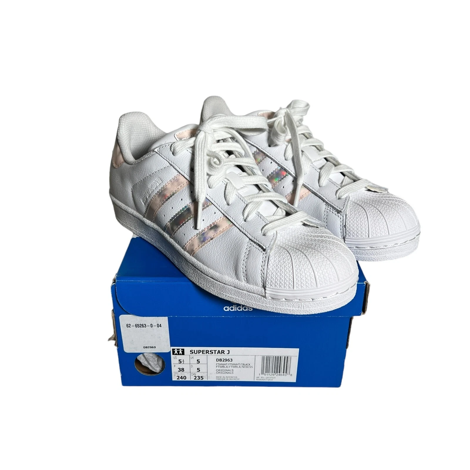 Adidas Superstar scarpe da ginnastica donna multicolore stringate taglia 5 5 DB2963