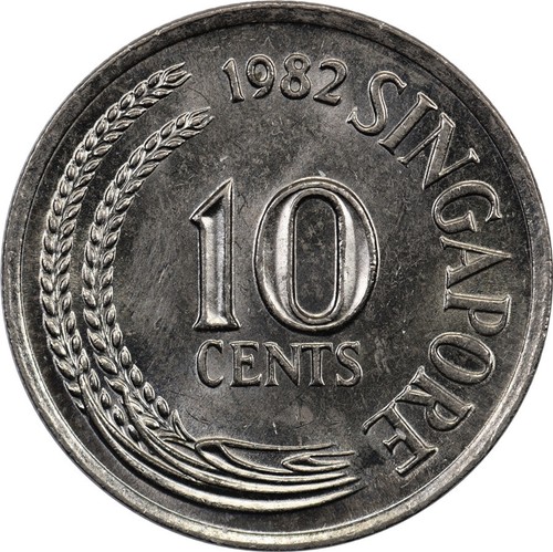 Singapore - 10 Cents - 1982 -AUnc - Seahorse