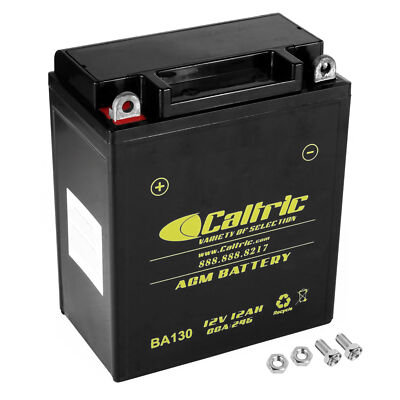 Caltric AGM Battery for Yamaha Virago 500 XV500 1983 / 12Volt 12Ah