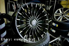 4 x 21 Inch 5x112/5x120 Alpina Style Black Polished Wheels: Fits For BMW 5 7 GT
