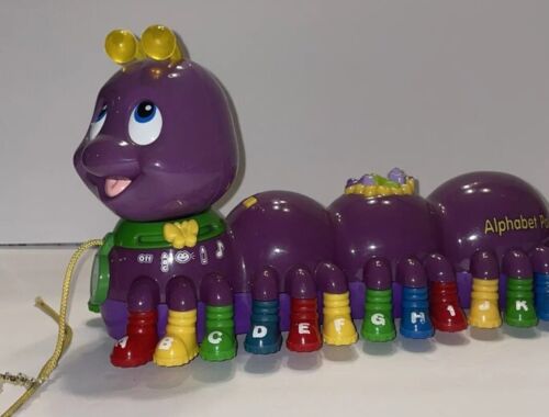 Leapfrog Caterpillar Alphabet Pal Music Sounds Purple Interactive Works ABC Pull - Picture 1 of 6