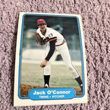 1982 Fleer #557 Jack O'Connor Rookie Minnesota Twins