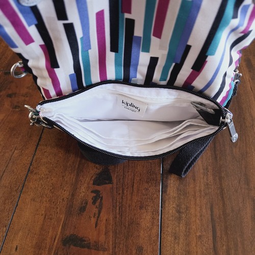 Sac bandoulière Kipling Urban rayé 3 en 1 convertible fermeture éclair magnétique - Photo 6/17