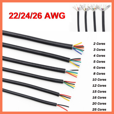 Flexible Multicore Cable 2 Core-25 Core Shielded Wire Cable PVC Copper Tinned