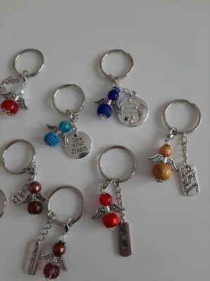 Schutzengel Schlüsselanhänger -Geschenk -Mitbringsel -mit Spruch/ Wort Charm *