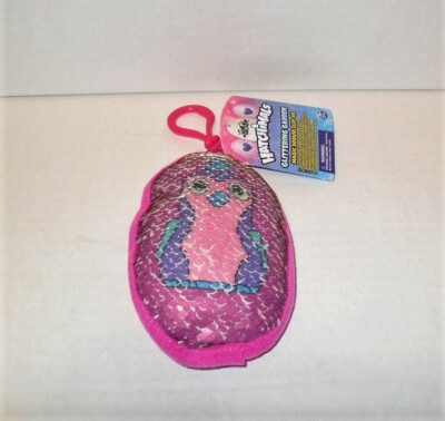 HATCHIMALS GLITTERING GARDEN MAGIC SEQUIN CLIP-ON PILLOWS SINGLE PURPLE