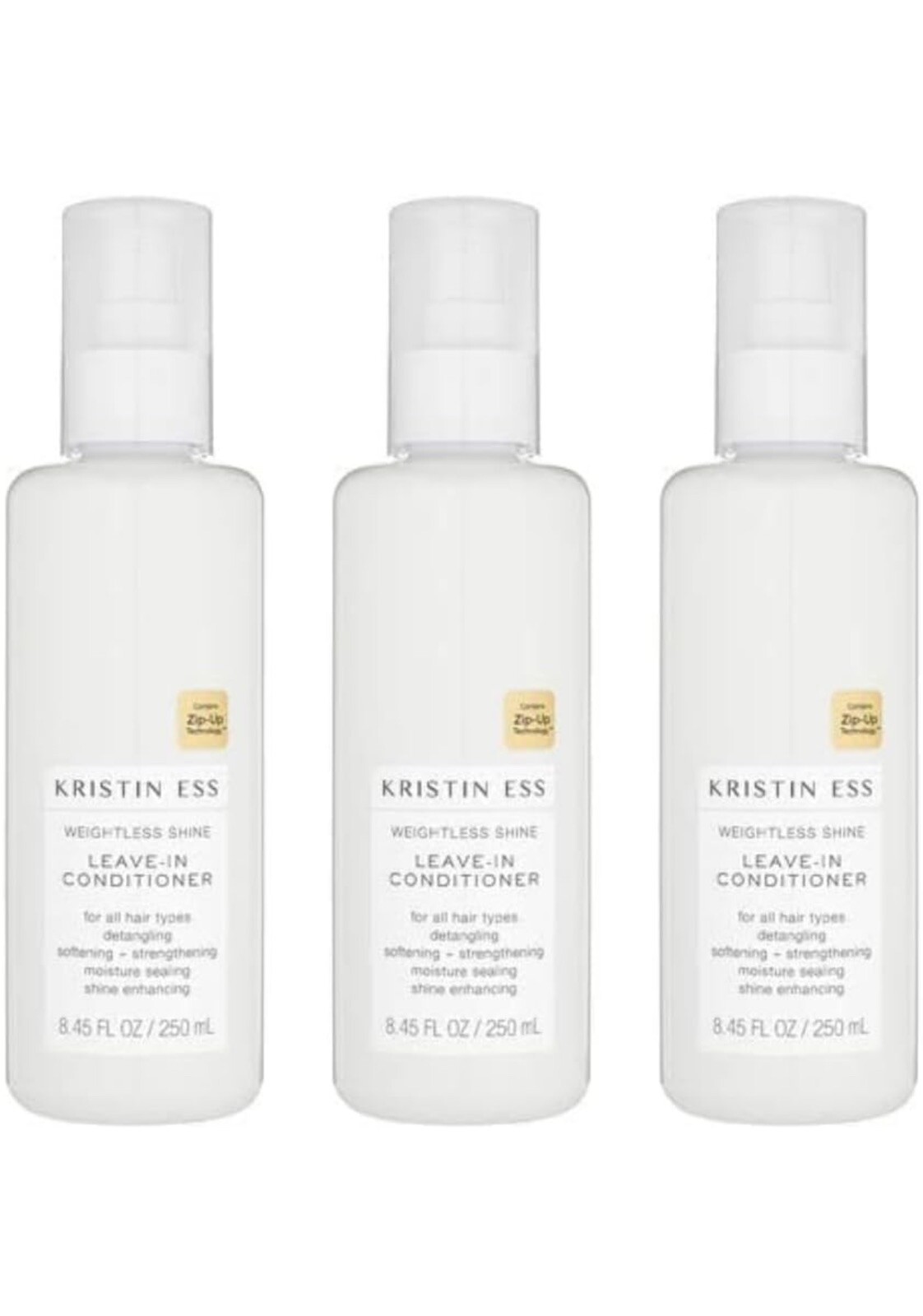 Kristin Ess Weightless Leave-In Conditioner Spray for Dry Damaged Hair 8.45oz 3-Pack  