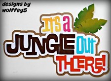 CRAFTECAFE ZOO TITLE paper piecing premade scrapbook page piece die cut WOLFFEY5