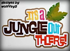 CRAFTECAFE ZOO TITLE paper piecing premade scrapbook page piece die cut WOLFFEY5