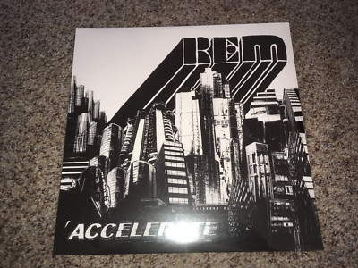 R.E.M. Accelerate Black And White Marble Vinyl LP 2023 REM Record Album In Hand!