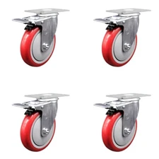 Cambro Dish Caddies Utility Truck Swivel Caster with Brake Replace Set - SCC