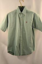 Polo Ralph Lauren Boys XL Oxford Shirt Green Pony Logo S/S Button-Down