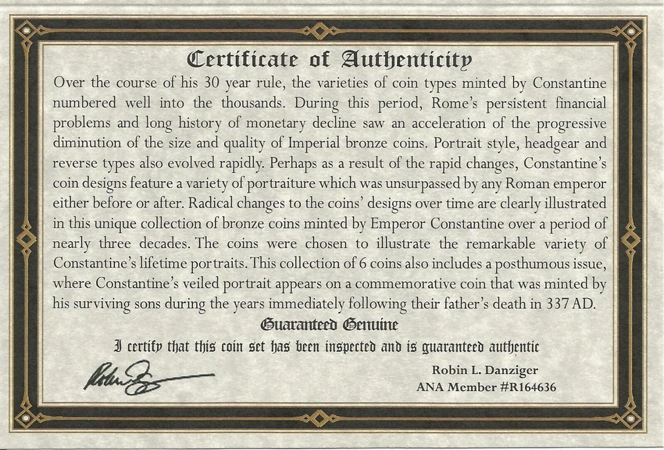 Battle of the Milvian Bridge - Constantine the Great’s Victory Bronze 6-Coin Set - Image 4 of 4