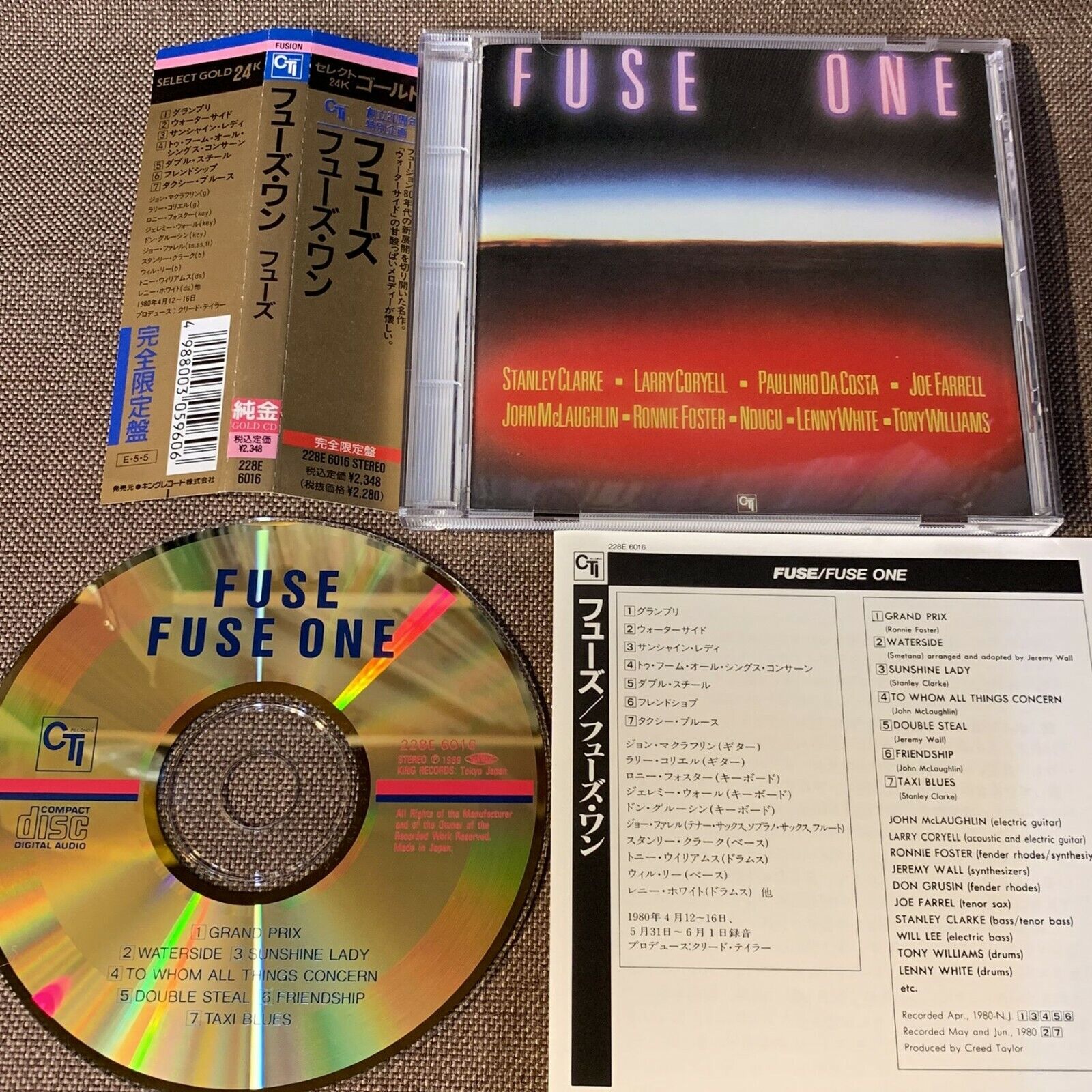 FUSE ONE Fuse JAPAN 24k GOLD CD w/OBI+PS Booklet 228E6016 Stanley Clarke Free SH