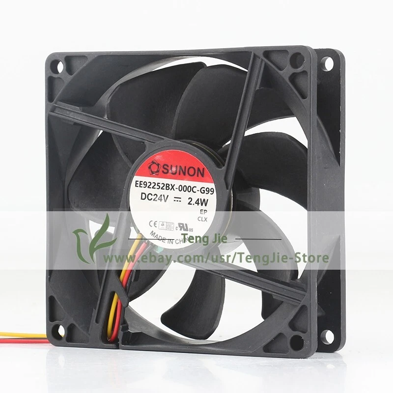 Sunon EE92252BX-000C-G99 DC24V 0.1A 2.4W 9025 3-Wire Axial Original Cooling Fan - Image 2 of 4