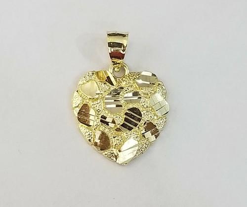 10k Yellow Gold Heart Charm Pendant 