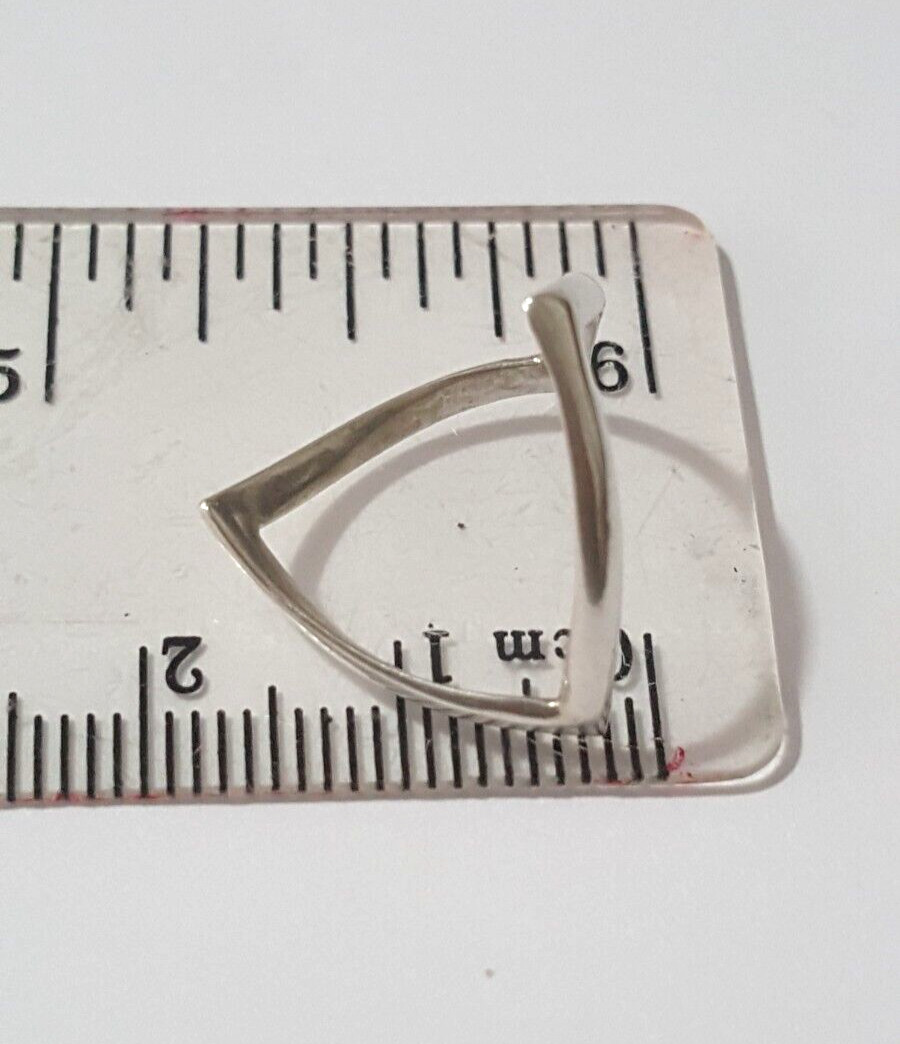 Fabulous Solid Double Wishbone Ring 925 Silver Si… - image 23
