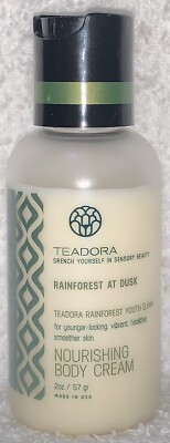 Teadora RAINFOREST AT DUSK Nourishing Body Cream Youth Elixir Skin 2 oz/57g New