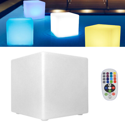 Cube Würfel 30x30 cm LED Sitzmöbel in outdoor Leuchtwürfel shining New