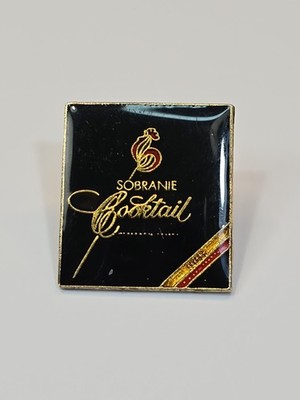 Sobranie Cocktail Cigarettes Package Lapel Pin Vintage British