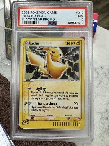 2003 Pokemon Nintendo Black Star Promo Pikachu Holo #012 PSA 7