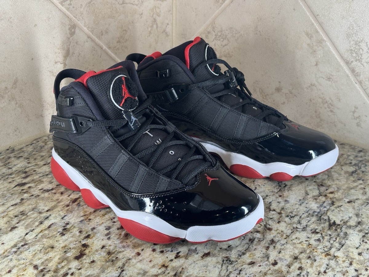Nike Air Jordan 6 Rings Bred Playoff Black Varsity Red 322992-062