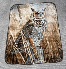 The Northwest Company Owl Plush Throw Blanket, super soft, 48x60, Millette