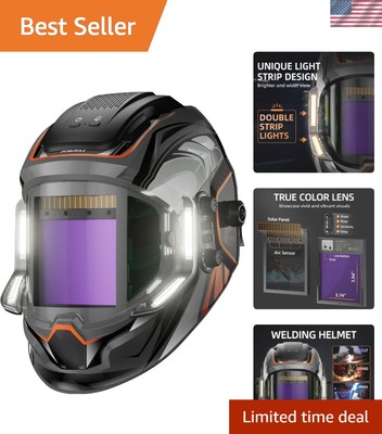 Professional ANDELI Welding Helmet - 3.94x3.74 Panoramic View & 4 Sensors