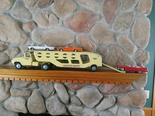 Tonka Motor Transport Car Hauler 1950'S And 3 Model Cars/ 2 Danbury Mints