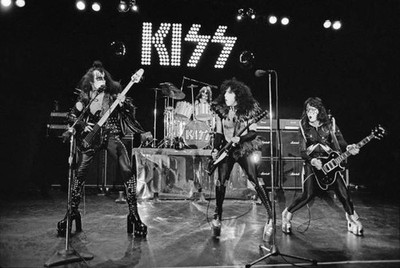 rock group Kiss perform live on stage at Cobo Hall in Detroit duri- Old Photo