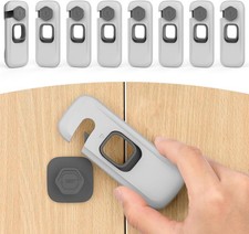8 Pack Cabinet Locks Baby Proofing, Multi-Purpose Child Proof Cabinet Locks with