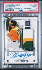 2025 Panini Impeccable Nick Kurtz ELEGANCE PATCH AUTO #/99 EJA-NK PSA  9 POP 2