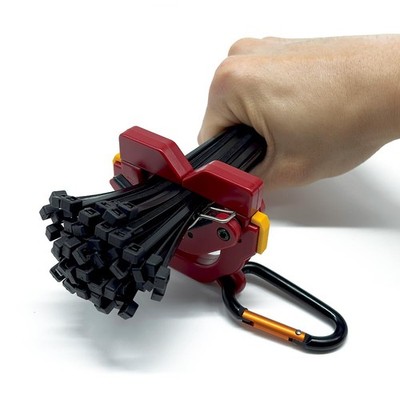 EZ EZEN One Touch Cable Tie Holder/Zip Tie Organizer (Red)