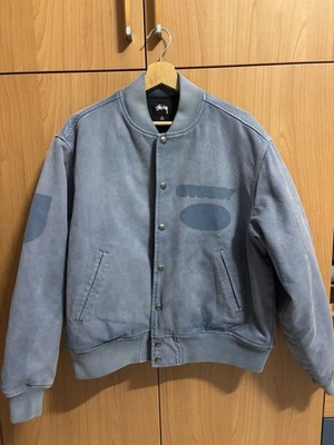 Stussy Ghost Logo Varsity Canvas M