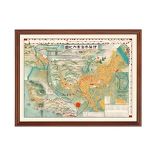 Old Map of Ise 1928 - Vintage Japan Art Wall Decor Print