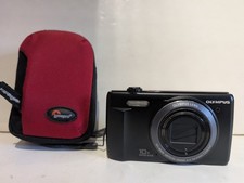 Olympus Digital Camera VR-350 16.0MP Black Tested With Power Supply and Case
